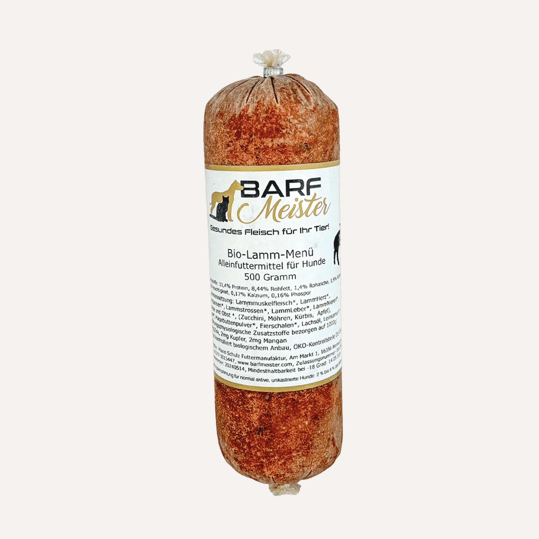 Barfmeister – BIO Barf Lamm Komplettmenü