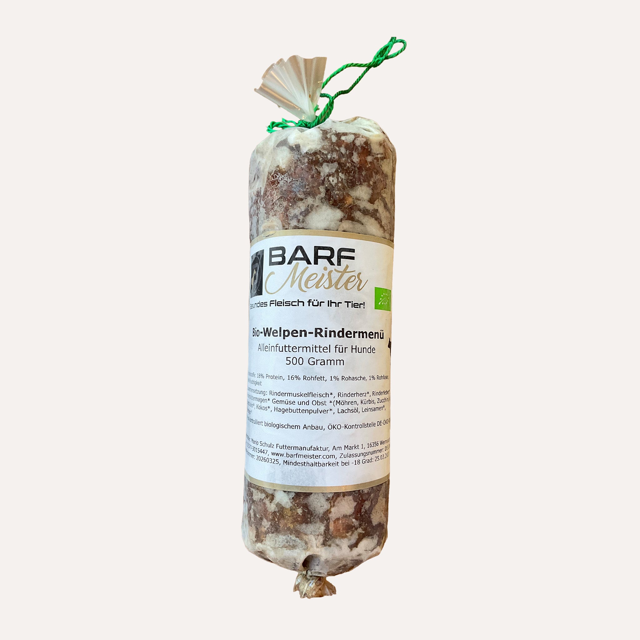 Barfmeister – BIO Barf Welpen Rind Komplettmenü