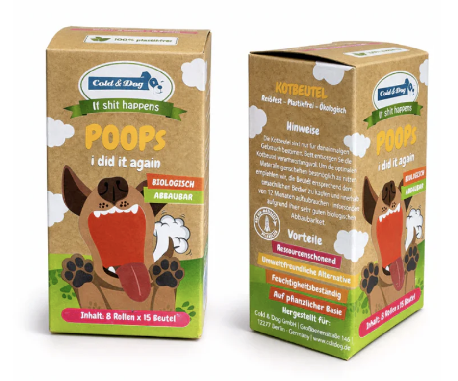 Cold&Dog – Organic Kotbeutel Poops i did it again - 8x15