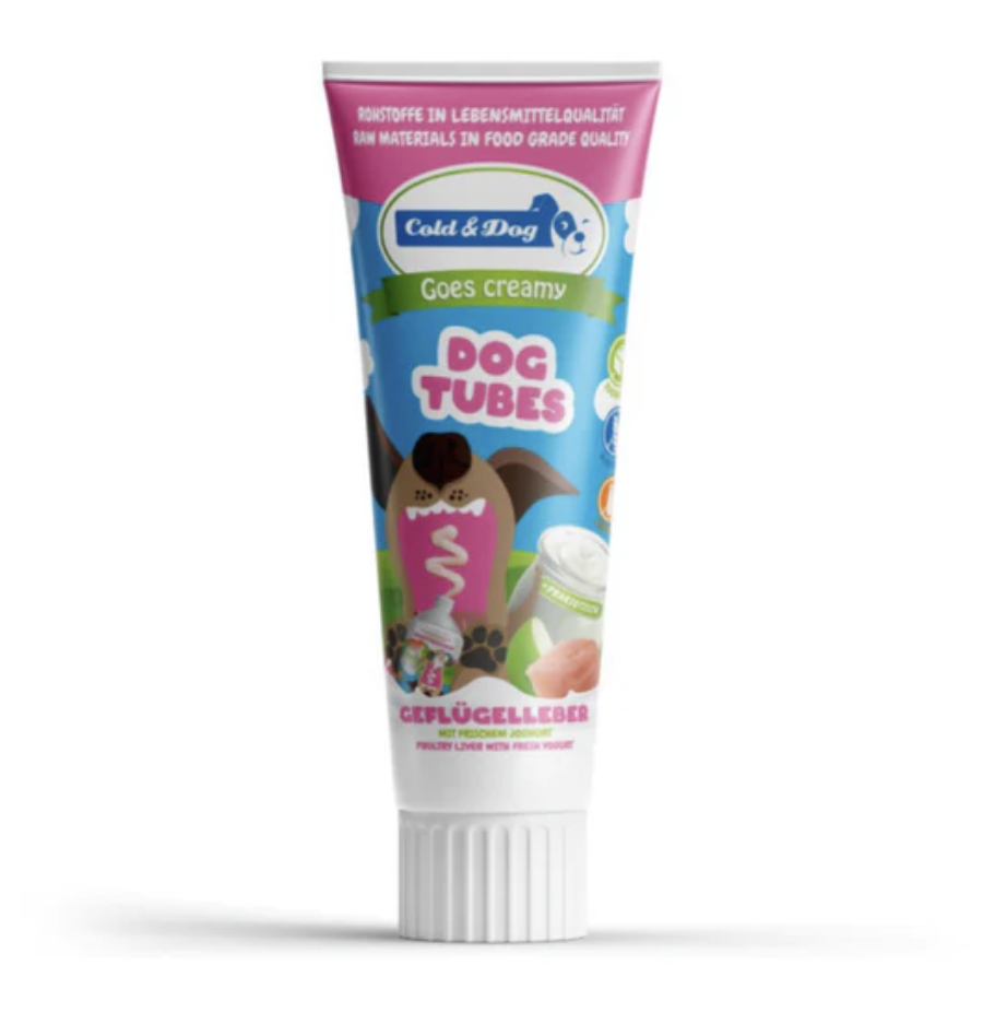 Cold&Dog – Hunde Joghurt Tube Geflügelleber 75g