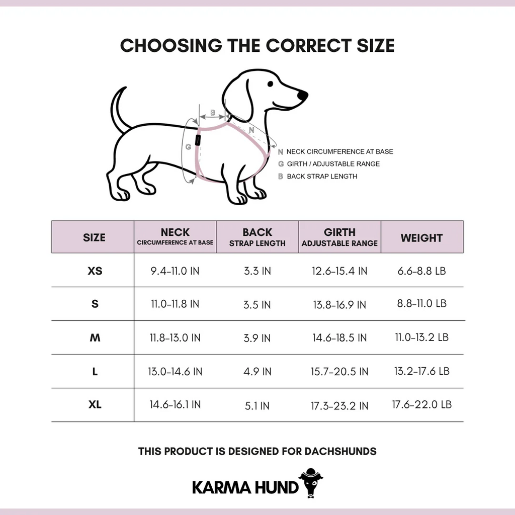 Karma Hund – Softshell Hundegeschirr Dackel