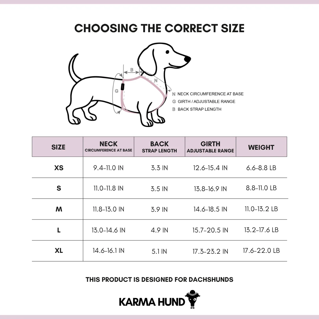Karma Hund – Softshell Hundegeschirr Dackel