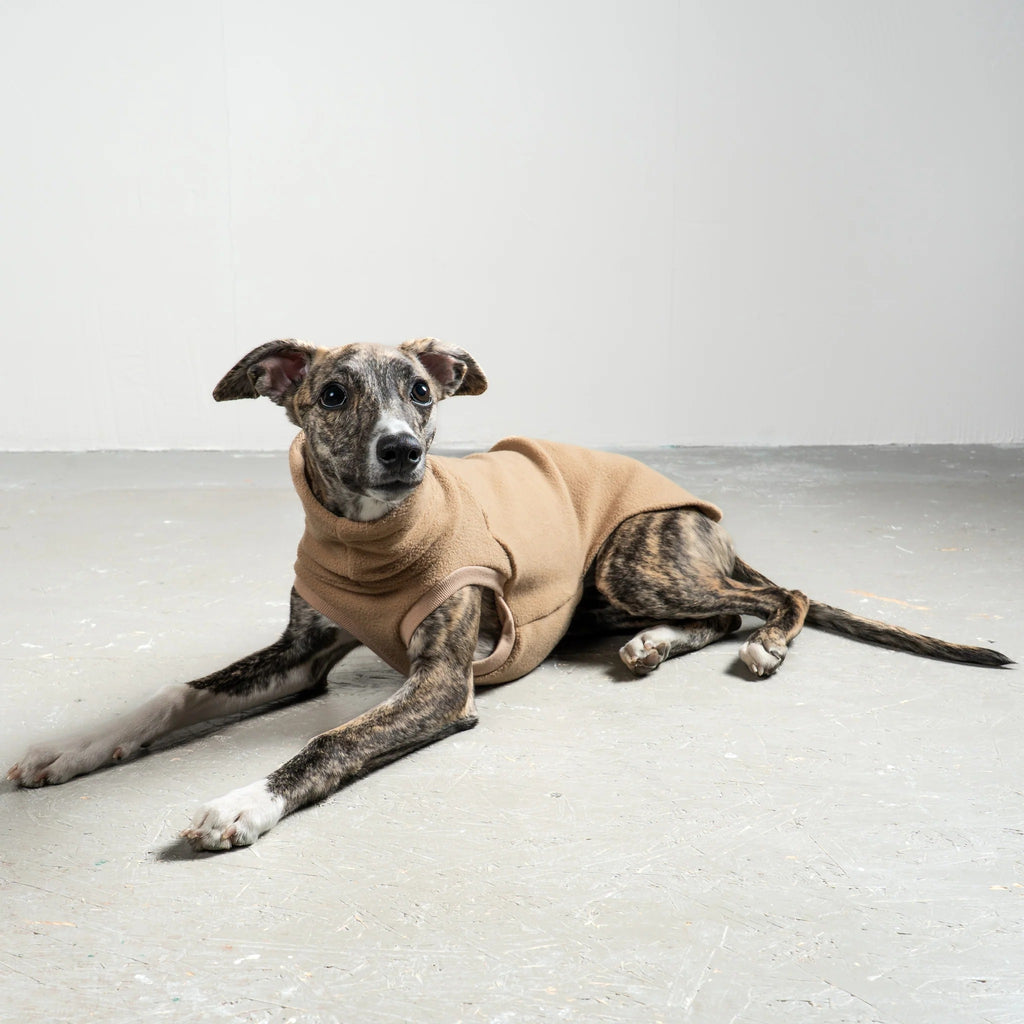 Karma Hund – Fleece Shirt Windhund - Camel
