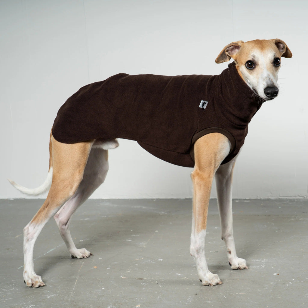 Karma Hund – Fleece Shirt Windhund - Espresso