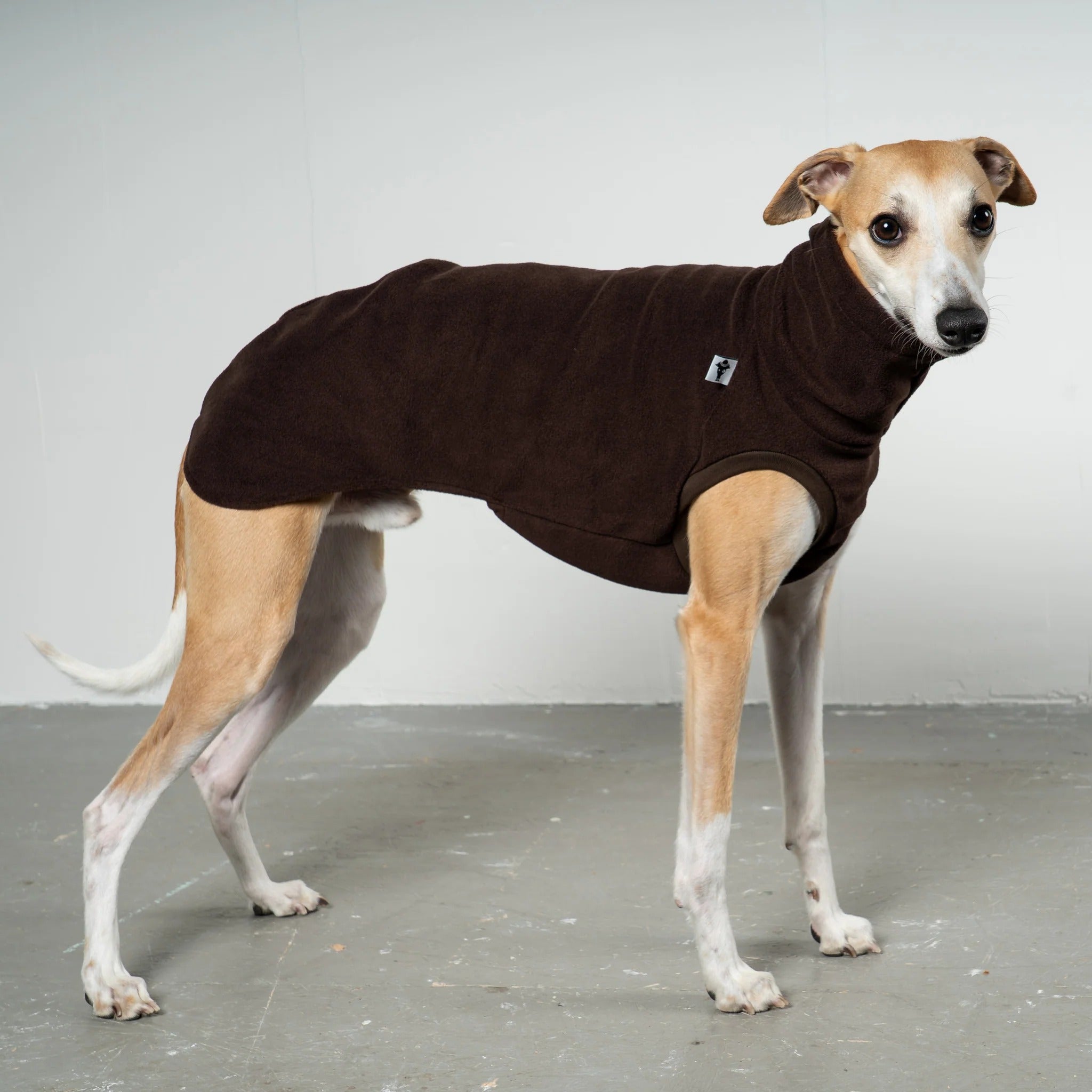 Karma Hund – Fleece Shirt Windhund - Espresso