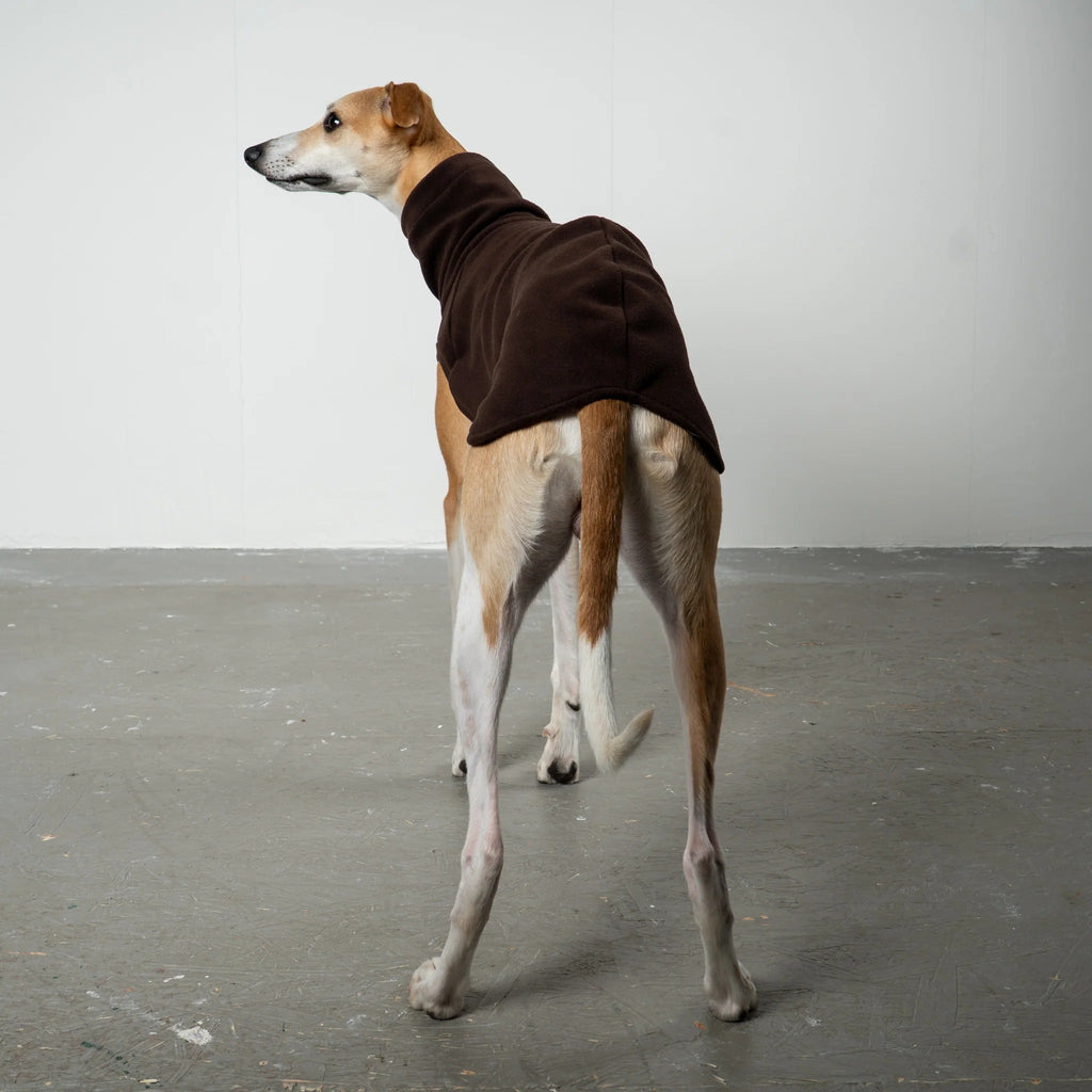 Karma Hund – Fleece Shirt Windhund - Espresso