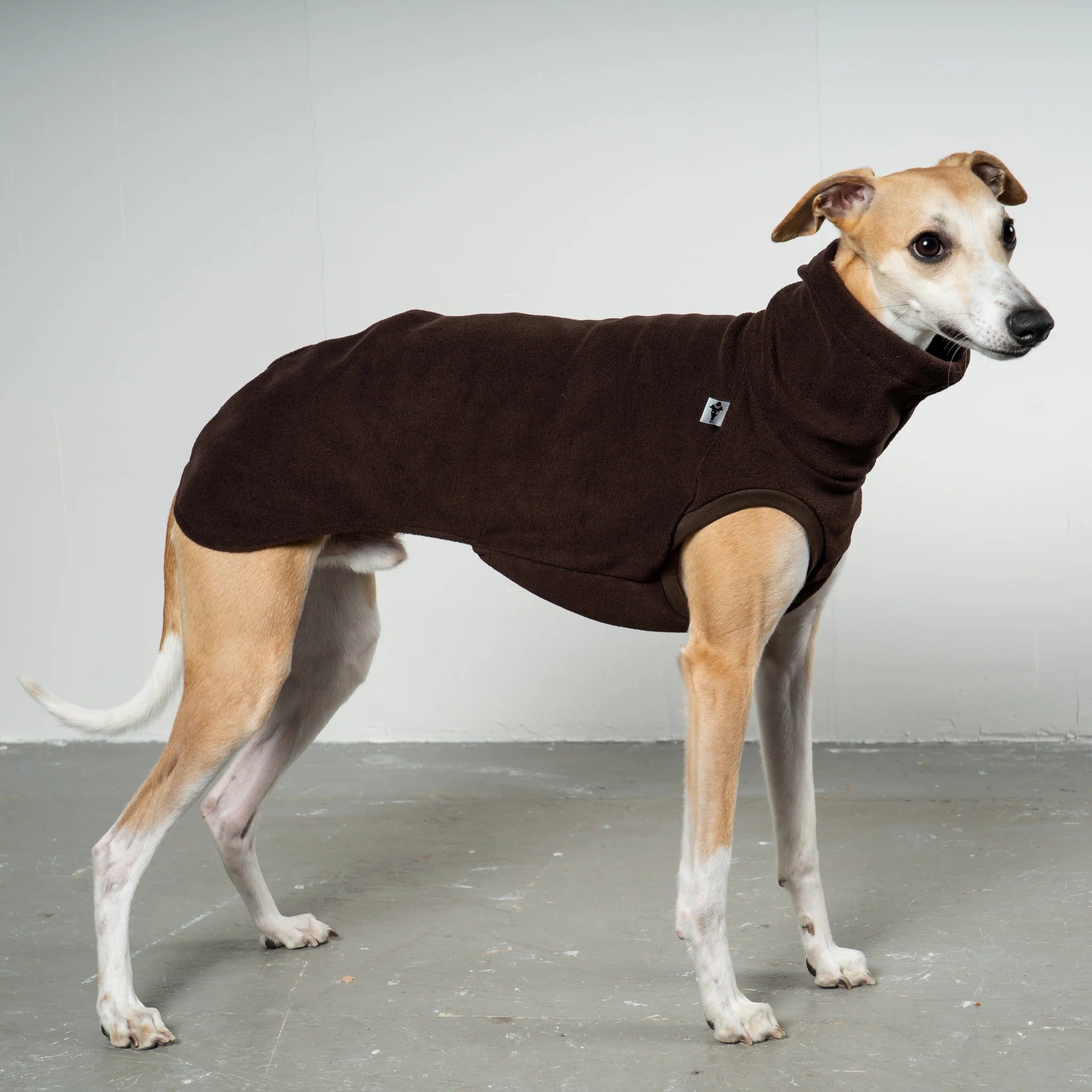 Karma Hund – Fleece Shirt Windhund - Espresso