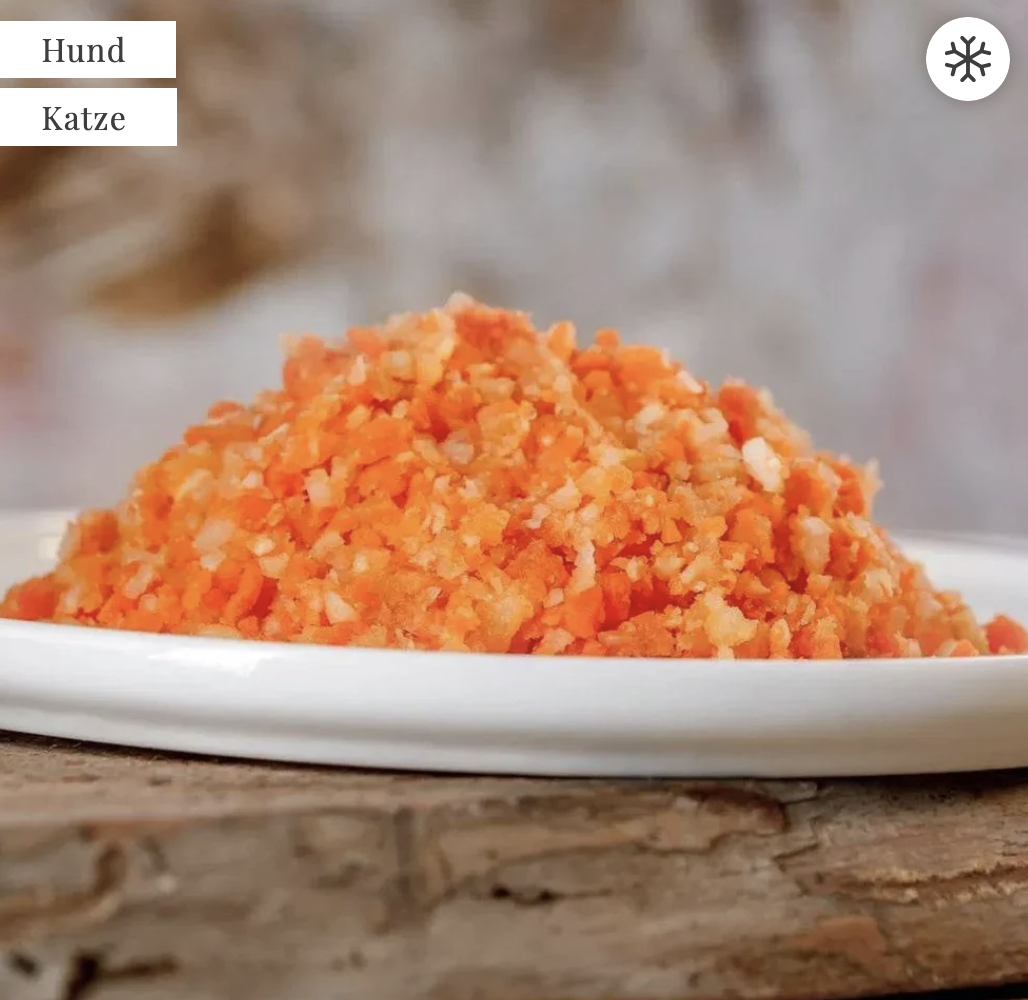 Barfgold – Gelber Gemüsemix fein geraspelt 500g