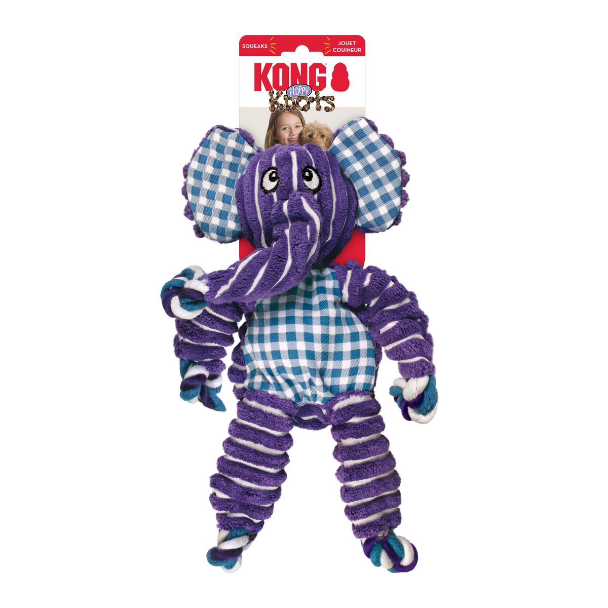 KONG Floppy Knot – Robustes Hundespielzeug zum Kuscheln & Spielen