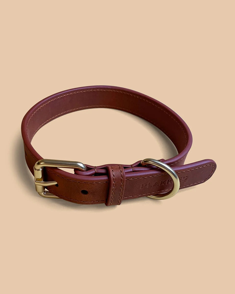 PLAKKIES – Hundehalsband City Natural Cocoa