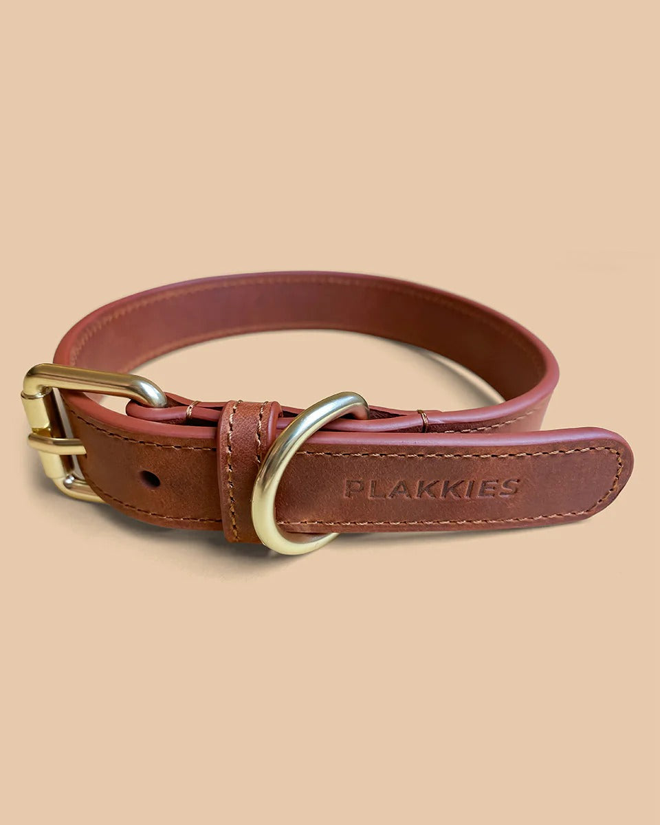 PLAKKIES – Hundehalsband City Natural Cocoa