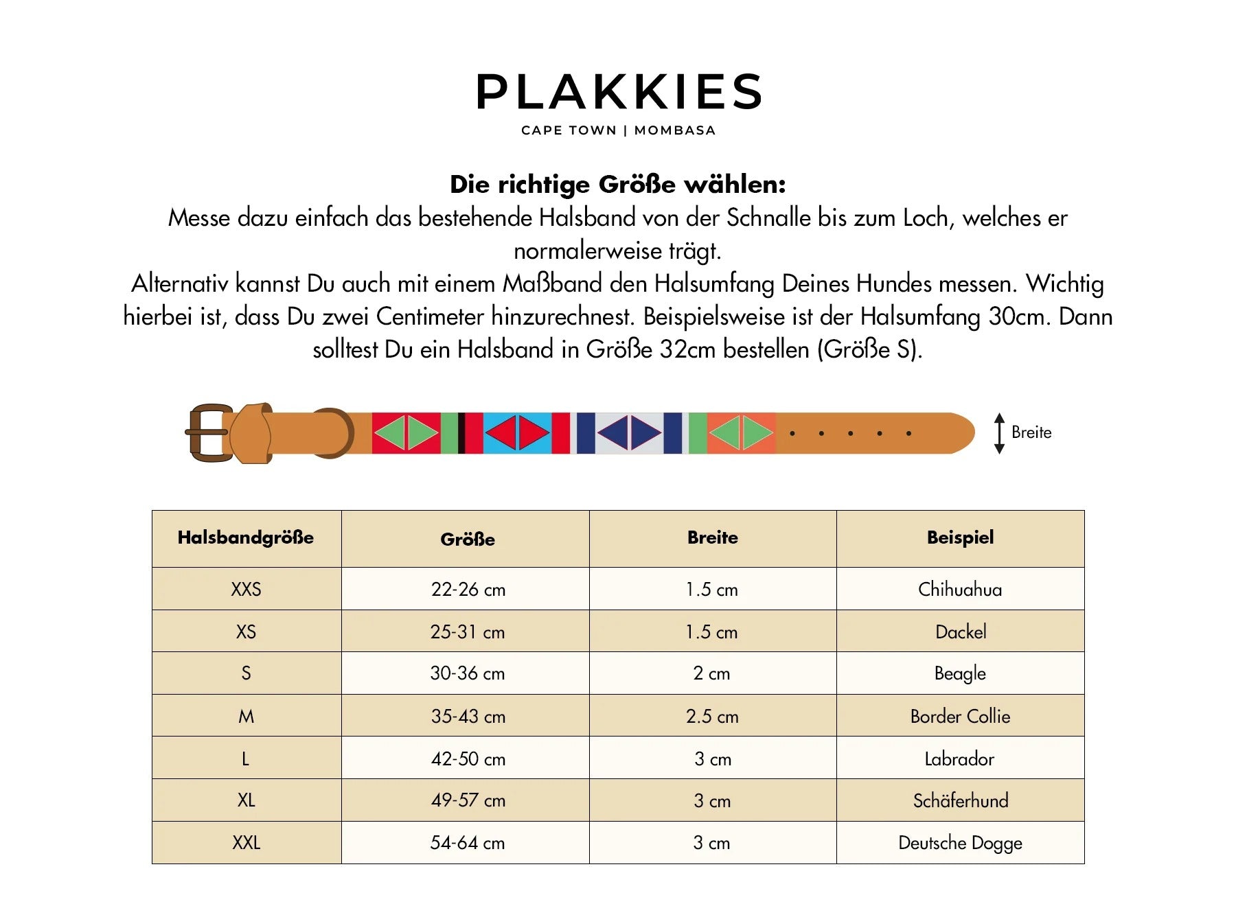 PLAKKIES – Hundehalsband City Natural Cocoa