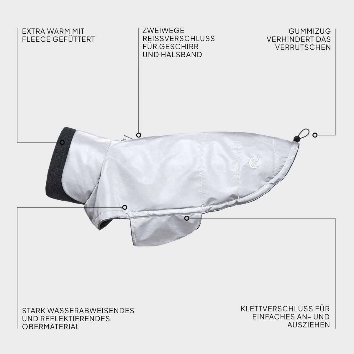 CLOUD7 - Hundemantel Dackel Brooklyn Reflective