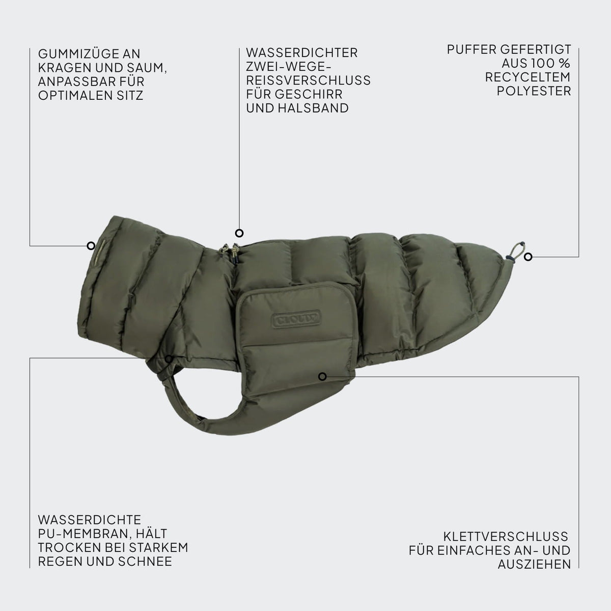 CLOUD7 - Windhundmantel Alaska Light Olive