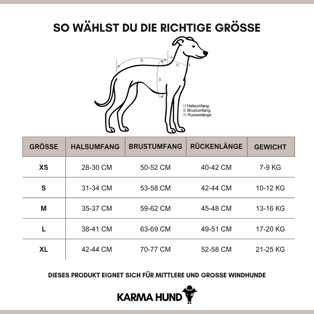 Karma Hund – Fleece Shirt Windhund - Camel