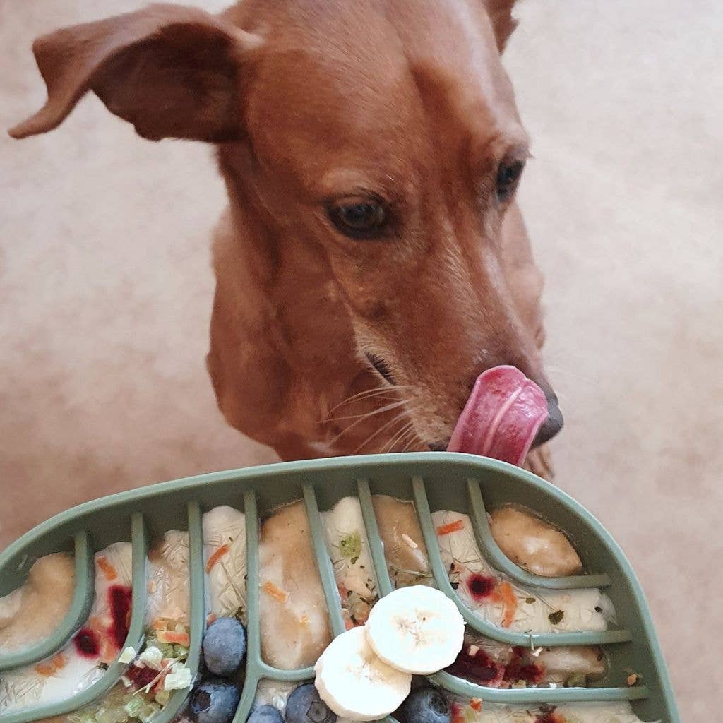 Woofstuff – Beschäftigungsspielzeug Slow Feeder TASTY Olive