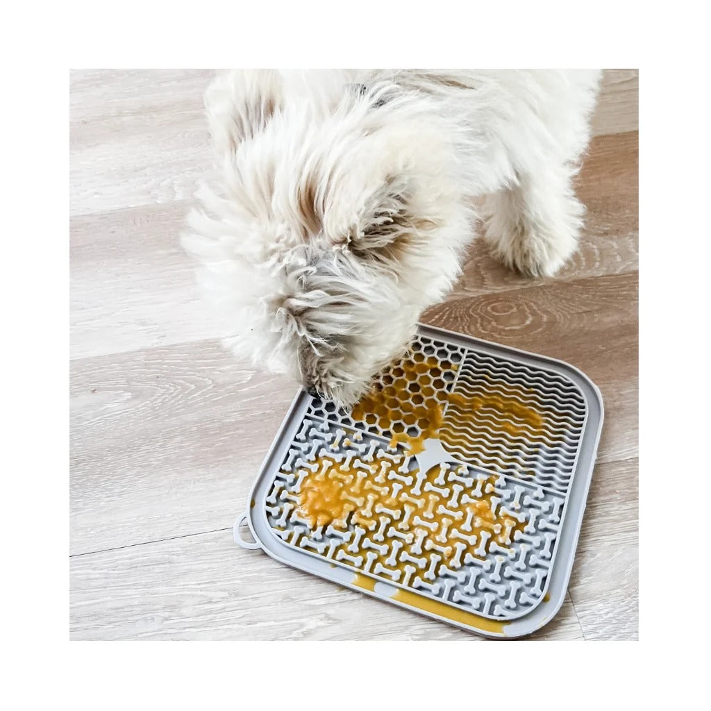 LOVIN'DOG – Schleckmatte grau quadratisch