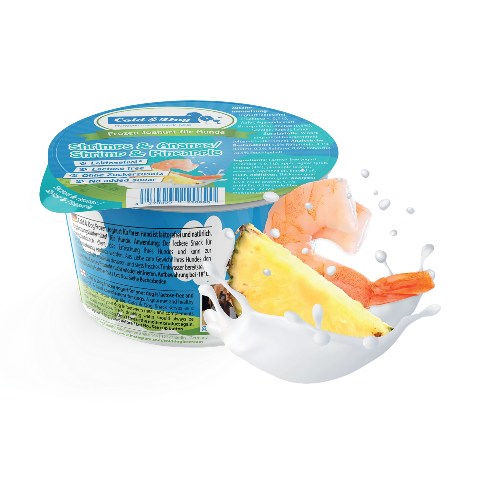 Cold&Dog – Hundeeis Schrimps Ananas 90ml