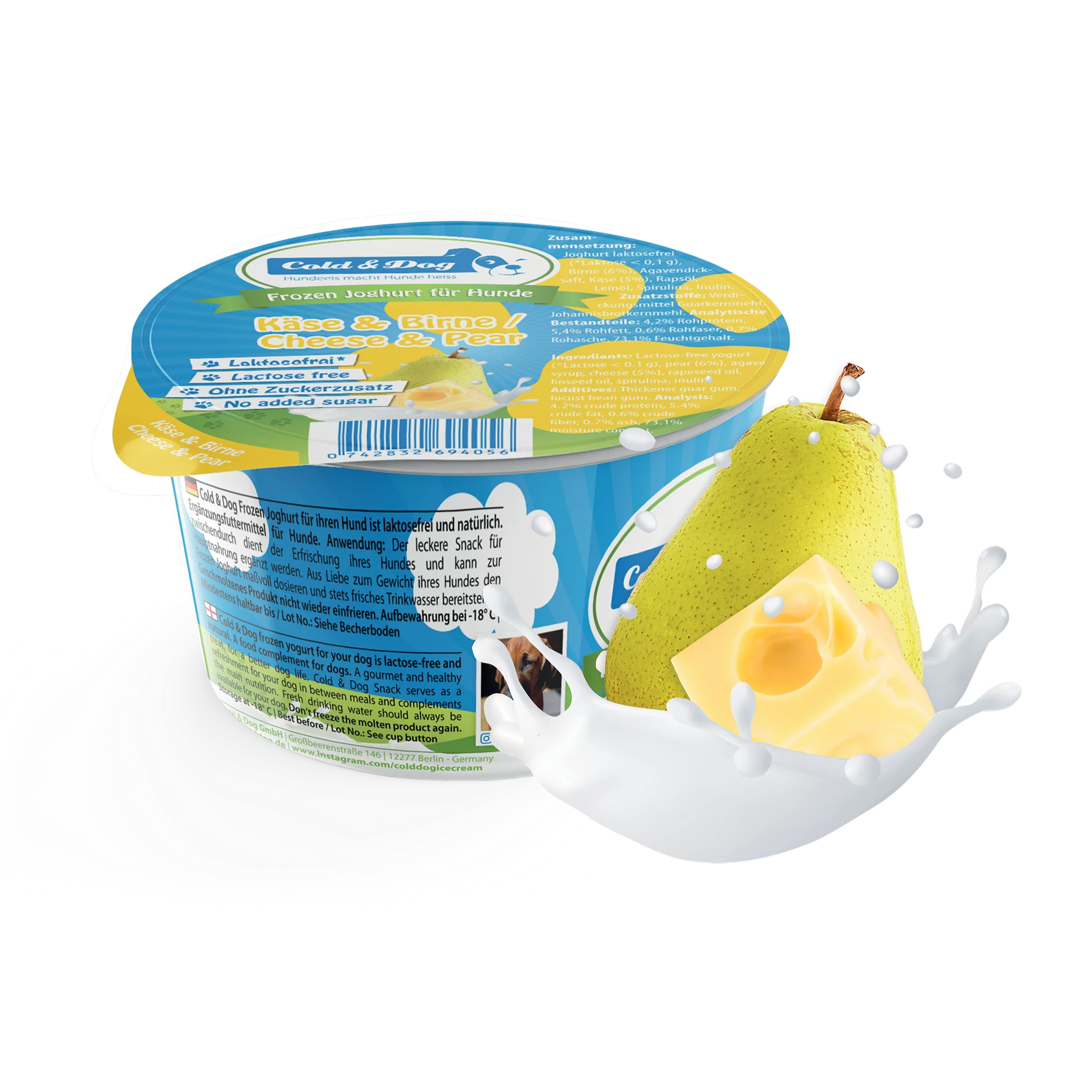 Cold&Dog – Hundeeis Käse Birne 90ml