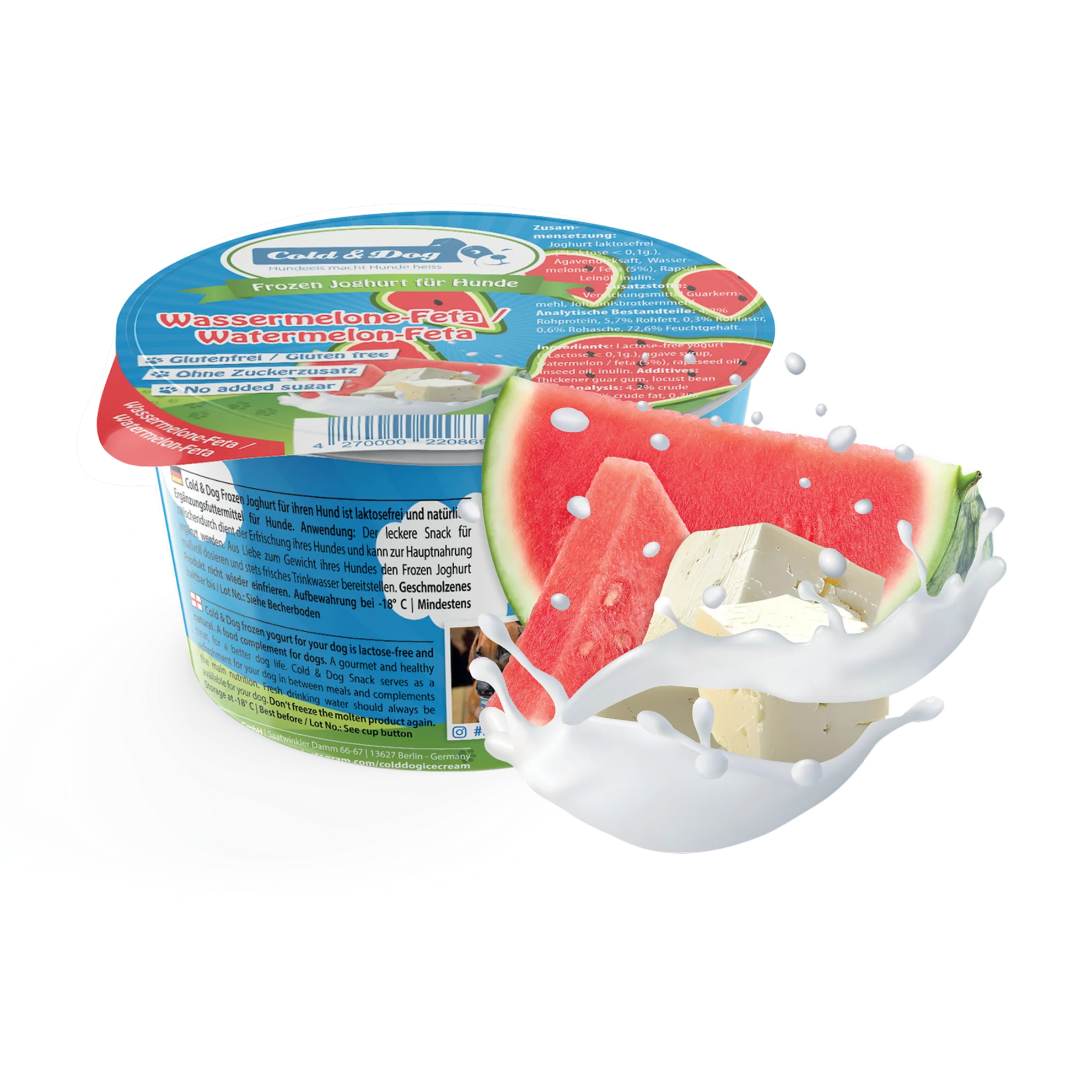 Cold&Dog – Hundeeis Wassermelone Feta 90ml