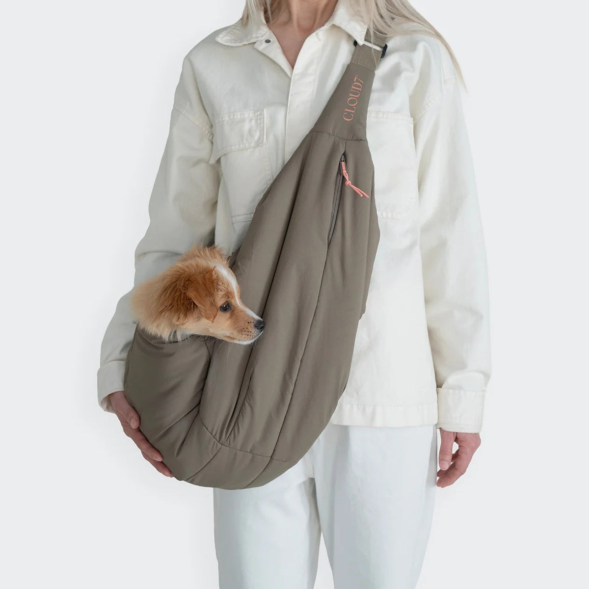CLOUD7 – Hundeumhängetasche LTTL Puffer Khaki/Peach
