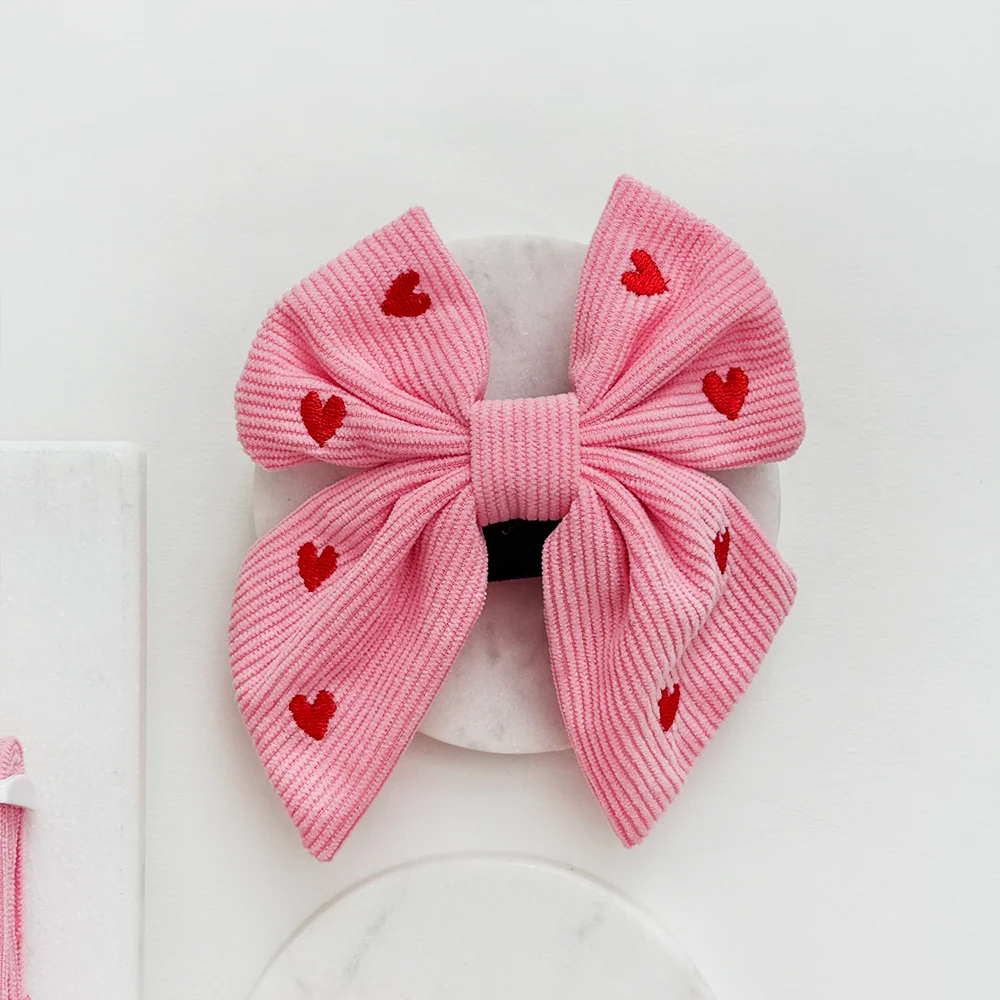 Cocopup – Pink Heartstrings Cord Matrosenschleife für Hunde