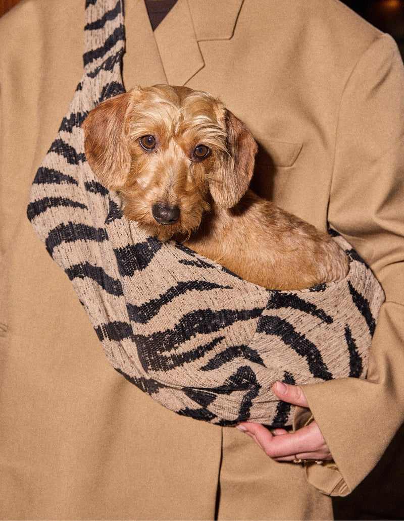 DOGGUO – Carrier Bag Zebra - Beige/Black