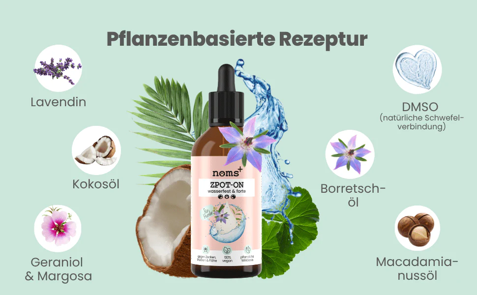 noms+ – Zpot-on für Hunde gegen Zecken, Flöhe, Milben & Mücken