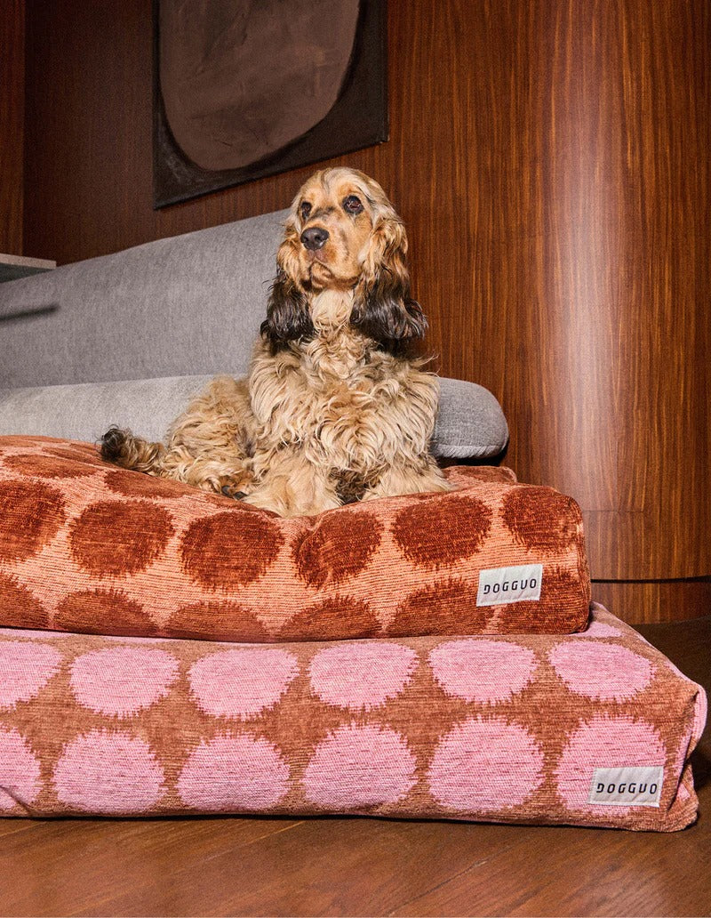 DOGGUO – Hundebett Gepunktet - Mocha/Brown