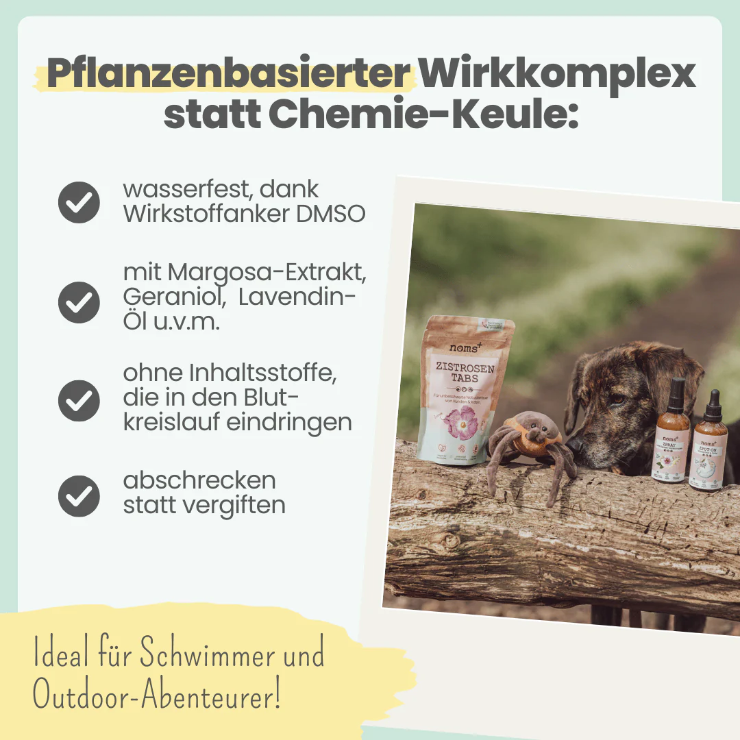 noms+ – Zpot-on für Hunde gegen Zecken, Flöhe, Milben & Mücken