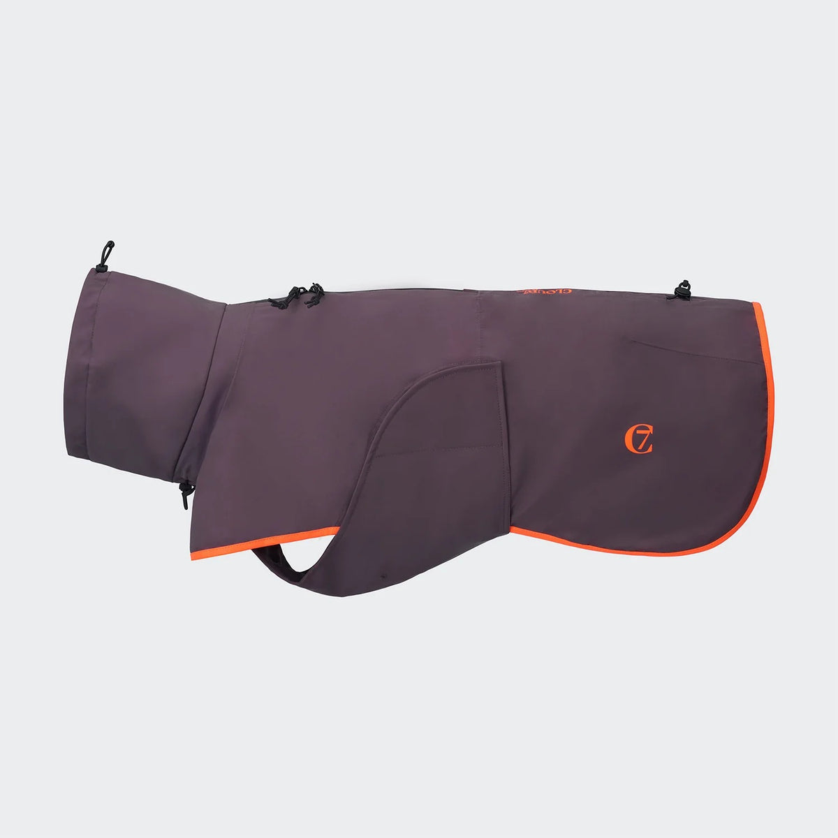 CLOUD7 - Hunderegenmantel AKTIV Aubergine/Orange