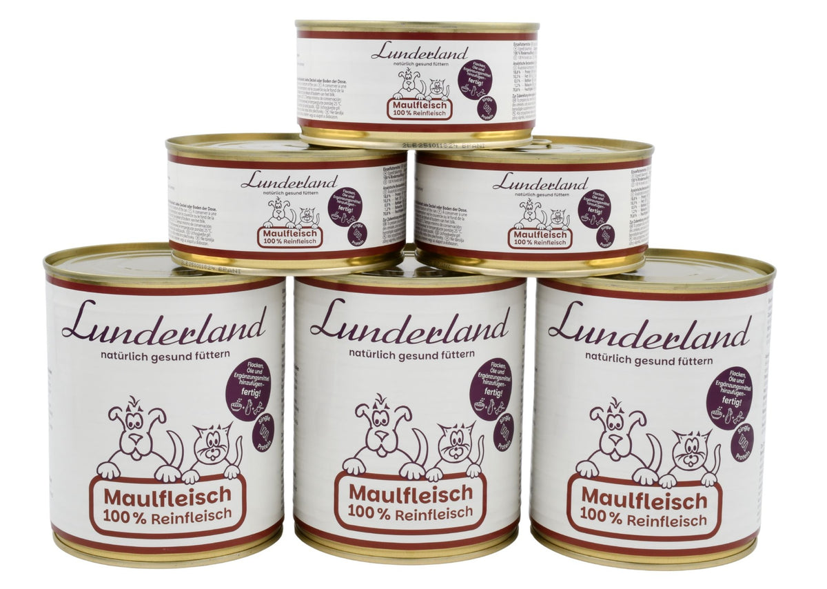 Lunderland – Reinfleisch-Dose Maulfleisch für Hunde und Katzen 300g