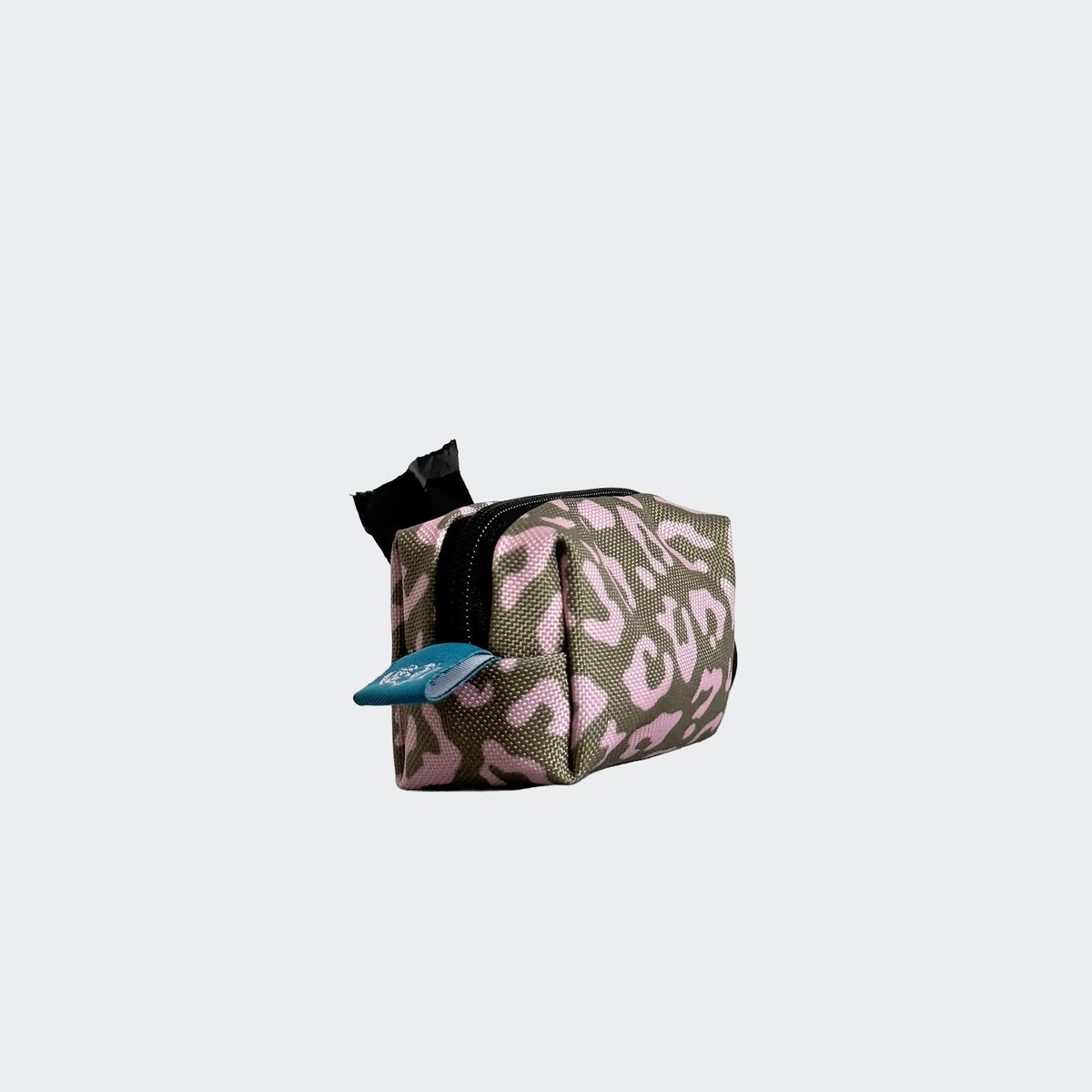 pawfashionEU – Kotbeutel- & Leckerlitasche mit Karabiner – Leopardenmuster rosa-grün